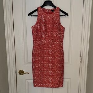 Ann Taylor Coral Lace Sleeveless Dress
